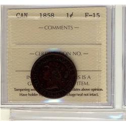 1858 1¢ ICCS F-15