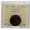 Image 1 : 1859 1¢ DP N9 #2 ICCS EF-40