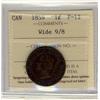 Image 1 : 1859 1¢ Wide 9/8 ICCS F12