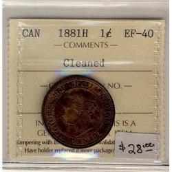 1881H  1¢ ICCS EF40 Cln