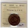 Image 1 : 1882H  Obv 2  1¢ ICCS MS63 RB