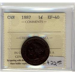 1887  1¢ ICCS EF40 