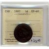Image 1 : 1887  1¢ ICCS EF40 