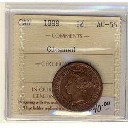 1888 1¢ ICCS AU55 Cln 