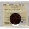 Image 1 : 1890H 1¢ ICCS MS60 Corr. 