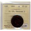 Image 1 : 1891 LL LD Obv 2 1¢  ICCS VF20