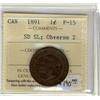Image 1 : 1891 SD SL Obv 2  1¢ ICCS F15 