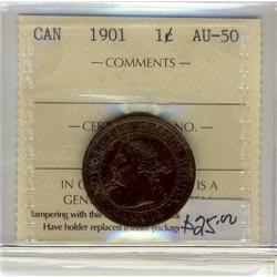 1901  1¢  ICCS AU50