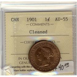 1901  1¢ ICCS AU55 Cln