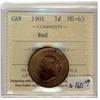 Image 1 : 1901 1¢ ICCS MS63 Red