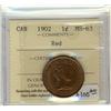 Image 1 : 1902  1¢ ICCS MS63 Red 