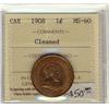 Image 1 : 1908 1¢ ICCS MS60 Cln