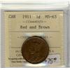 Image 1 : 1911 1¢ ICCS MS63 RB
