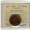 Image 1 : 1912 1¢ ICCS MS63 RB