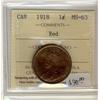 Image 1 : 1918  1¢ ICCS MS63 Red