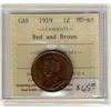 Image 1 : 1919  1¢  ICCS MS63 RB