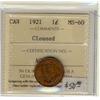 Image 1 : 1921  1¢  ICCS MS60 Cln 