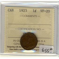 1923  1¢ ICCS VF20