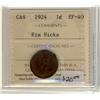 Image 1 : 1924  1¢ ICCS EF40 Rim Nicks