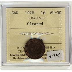 1928  1¢ ICCS AU50 Cln