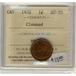 1932  1¢ ICCS AU55 Cln