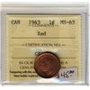 Image 1 : 1943  1¢ ICCS MS63 Red