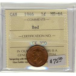 1946 1¢ ICCS MS64 Red