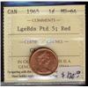 Image 1 : 1965 1¢ LgBds Ptd 5 ICCS MS64 Red.