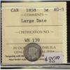 Image 1 : 1858 5¢ LD ICCS AG3