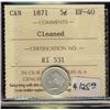 Image 1 : 1871 5¢ ICCS EF40 Cln