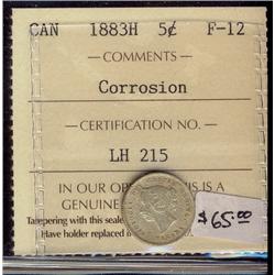 1883H 5¢ ICCS F12 Corr