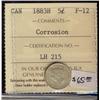 Image 1 : 1883H 5¢ ICCS F12 Corr