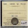 Image 1 : 1883H 5¢ ICCS VG10