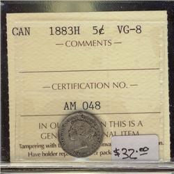 1883H 5¢ ICCS VG8