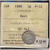 Image 1 : 1888  5¢ ICCS F12 Bent