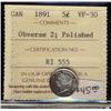 Image 1 : 1891  5¢ Obv 2  ICCS VF30 Polished