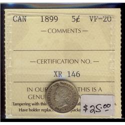 1899  5¢ ICCS VF20