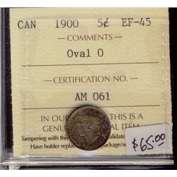 1900  5¢ Oval  ICCS EF45