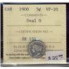 Image 1 : 1900  5¢ Oval  ICCS VF20
