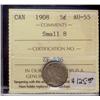 Image 1 : 1908  5¢ Small 8 ICCS AU55