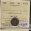 Image 1 : 1915  5¢ ICCS F15