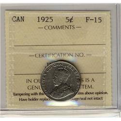 1925 5¢ ICCS F-15