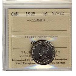 1925 5¢ ICCS VF-20 