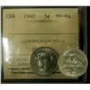 Image 1 : 1940 5¢ ICCS MS64.  A PQ example with full lustre.