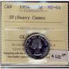 Image 1 : 1954  5¢ SF ICCS MS64 Heavy Cameo