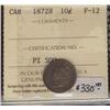 Image 1 : 1872H  10¢ ICCS F12