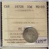 Image 1 : 1872H  10¢ ICCS VG10