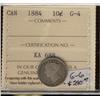 Image 1 : 1884  10¢ ICCS G4