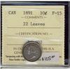 Image 1 : 1891 10¢  22Lvs ICCS F15
