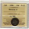 Image 1 : 1896 10¢ Obv 6 ICCS F-15